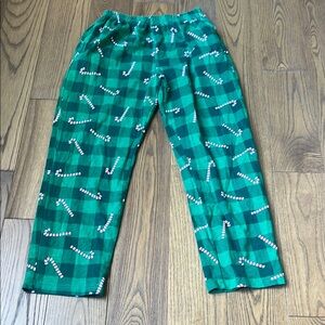 Green Plaid Kids Pajama Bottoms